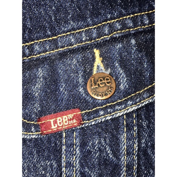 Vintage Lee Riders USA Jean Jacket Sz M Acid Stone Denim Trucker Coat Blue Wash - Picture 5 of 7